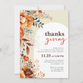 Thanksgiving diner floraal kaart (Voorkant)