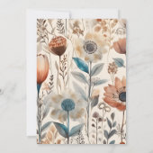 Thanksgiving Diner Floral Kaart (Achterkant)