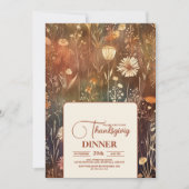 Thanksgiving Diner Floral Kaart (Voorkant)