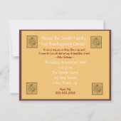 Thanksgiving Diner Fotouitnodiging Kaart (Achterkant)