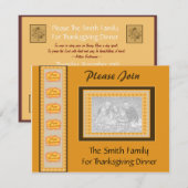 Thanksgiving Diner Fotouitnodiging Kaart (Voorkant / Achterkant)