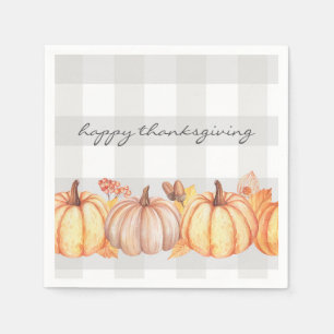 Thanksgiving diner gepersonaliseerd pompoendecor servet