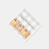 Thanksgiving Diner Gepersonaliseerde Pompoen Decor Servet (Hoek)