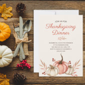 Thanksgiving Diner Herfst Herfst Rustiek Land Kaart