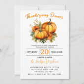 Thanksgiving diner |Herfst Holiday Family Gatherin Kaart (Voorkant)