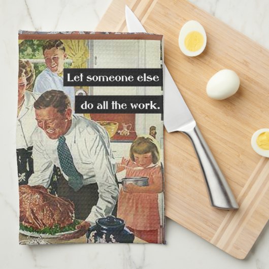 Thanksgiving Diner Herfst Kleuren Eikels Geplaagd Theedoek (Quarter Fold)