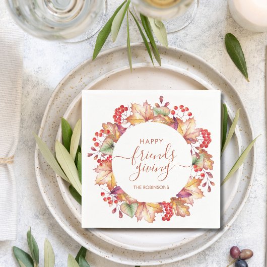 Thanksgiving Diner Herfst Kleuren Friendsgiving Servet