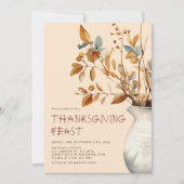 Thanksgiving Diner Herfst Modern Friendsgiving Kaart (Voorkant)