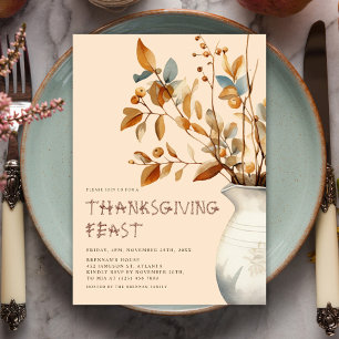 Thanksgiving Diner Herfst Modern Friendsgiving Kaart