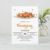 Thanksgiving Diner Herfst Tekst Vriendschapsfeest Kaart (Staand voorkant)