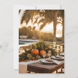 Thanksgiving Diner in de tropen Feestdagenkaart