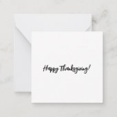 Thanksgiving Diner in de tropen Notitiekaartje (Achterkant)