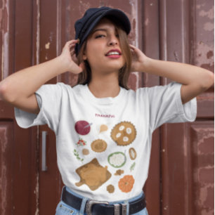 Thanksgiving diner in het najaar t-shirt