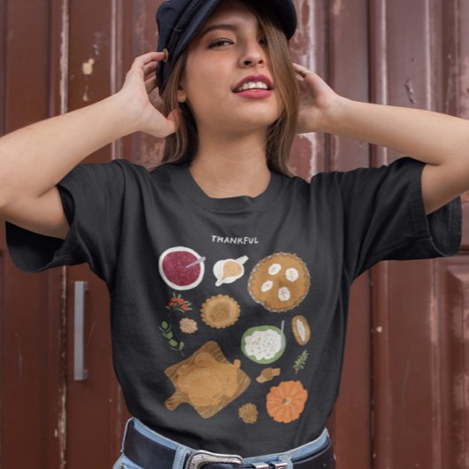 Thanksgiving diner in het najaar t-shirt