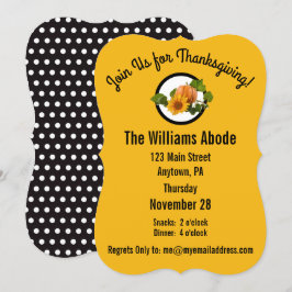 Thanksgiving diner in Pumpkin Pie Oranje Aangepast Kaart