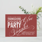 THANKSGIVING DINER INVITATIE | RED KAART (Staand voorkant)