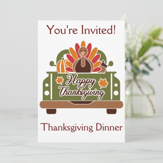  Thanksgiving diner Kaart (Staand voorkant)