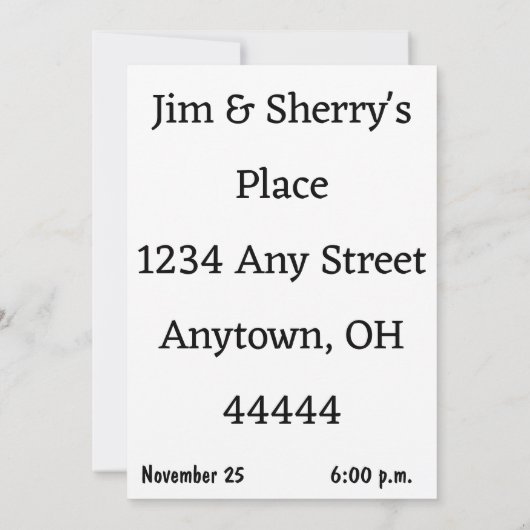  Thanksgiving diner Kaart (Achterkant)