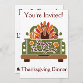 Thanksgiving diner Kaart (Voorkant / Achterkant)