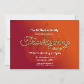 Thanksgiving-diner Kaart (Voorkant)