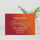 Thanksgiving-diner Kaart (Staand voorkant)