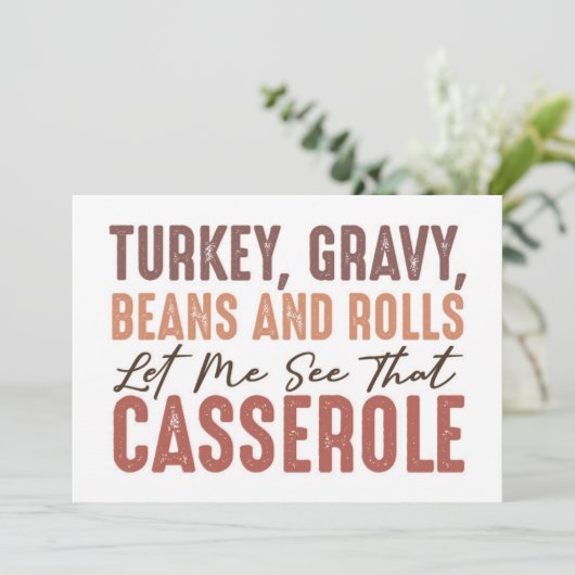 Thanksgiving-diner Kaart (Staand voorkant)