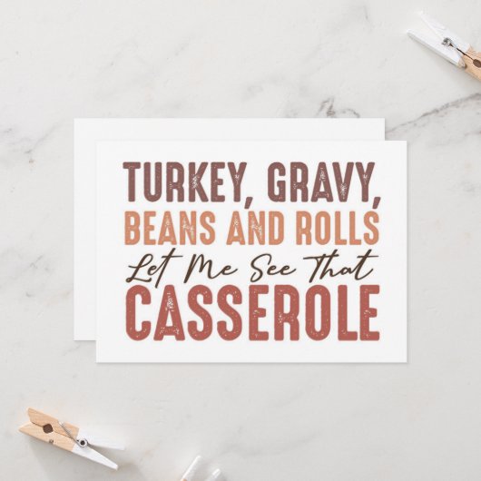 Thanksgiving-diner Kaart (Voorkant / Achterkant in situ)