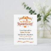 Thanksgiving-diner Kaart (Staand voorkant)