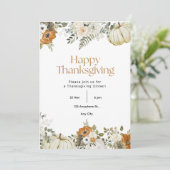 Thanksgiving Diner Laten we Bedankt geven i Kaart (Staand voorkant)