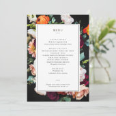 Thanksgiving Diner/Lunch/Ontbijt Bloemen Menu (Staand voorkant)