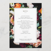 Thanksgiving Diner/Lunch/Ontbijt Bloemen Menu (Voorkant)