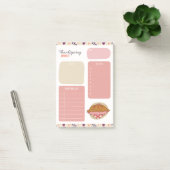 Thanksgiving-diner maaltijdplan post-it® notes (Kantoor)