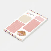 Thanksgiving-diner maaltijdplan post-it® notes (Schuin)