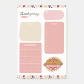 Thanksgiving-diner maaltijdplan post-it® notes (Voorkant)
