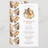 Thanksgiving-diner menu (Voorkant / Achterkant)