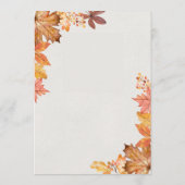 Thanksgiving diner menu stijl 01.retro herfst (Achterkant)