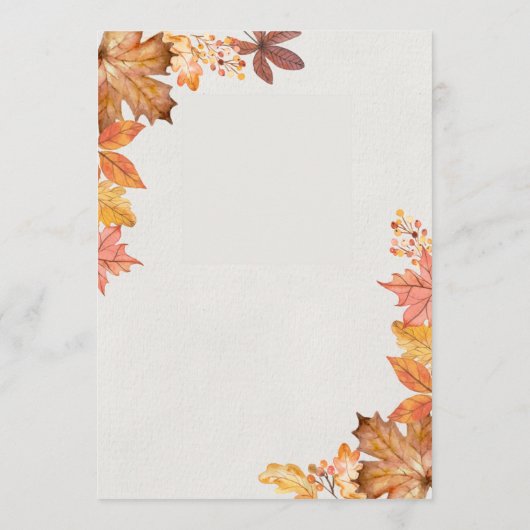 Thanksgiving diner menu stijl 01.retro herfst (Achterkant)