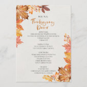 Thanksgiving diner menu stijl 01.retro herfst (Voorkant)
