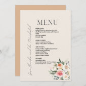 Thanksgiving diner menu stijl 03.retro herfst (Voorkant / Achterkant)