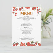 Thanksgiving diner menu stijl 05.retro herfst (Staand voorkant)