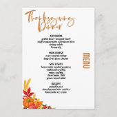 Thanksgiving diner menu stijl 06.retro herfst (Voorkant)