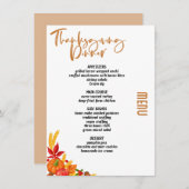Thanksgiving diner menu stijl 06.retro herfst (Voorkant / Achterkant)