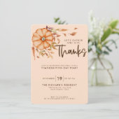 Thanksgiving Diner Nodig Boho Coffee Theme uit Kaart (Staand voorkant)