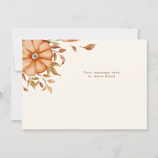 Thanksgiving Diner Nodig Boho Thema uit Bedankkaart (Achterkant)