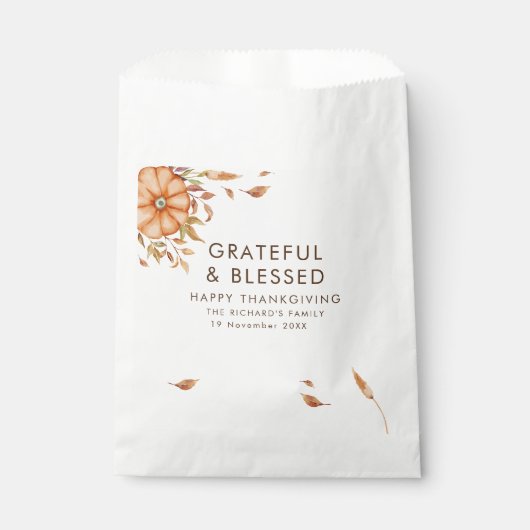 Thanksgiving Diner Nodig Boho Thema uit Bedankzakje (Voorkant)