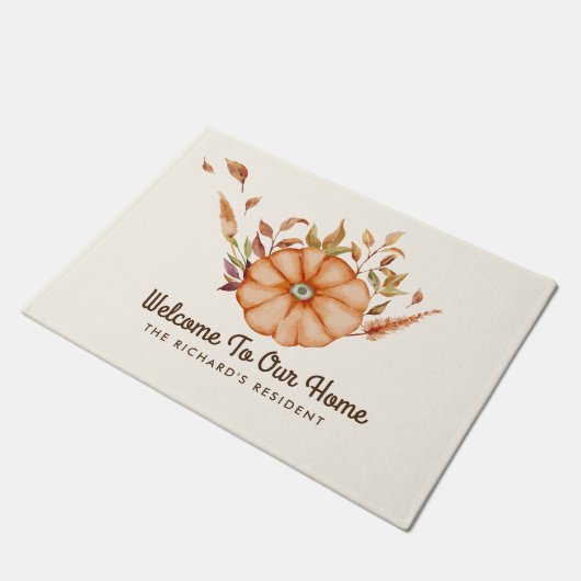 Thanksgiving Diner Nodig Boho Thema uit Deurmat (Schuin)