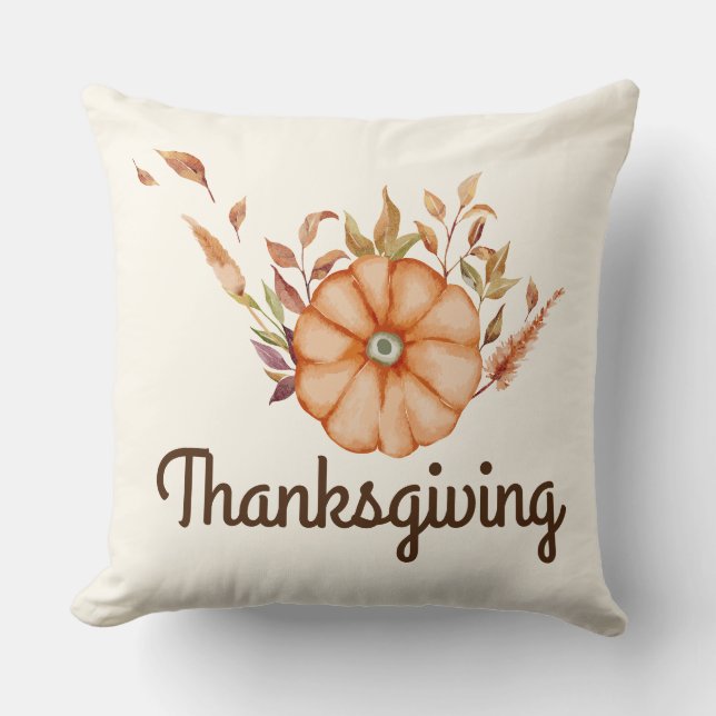 Thanksgiving Diner Nodig Boho Thema uit Kussen (Voorkant)
