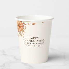 Thanksgiving Diner Nodig Boho Thema uit Papieren Bekers