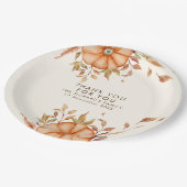 Thanksgiving Diner Nodig Boho Thema uit Papieren Bordje (Gekanteld)