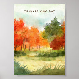Thanksgiving Diner Nodig Boho Thema uit Poster